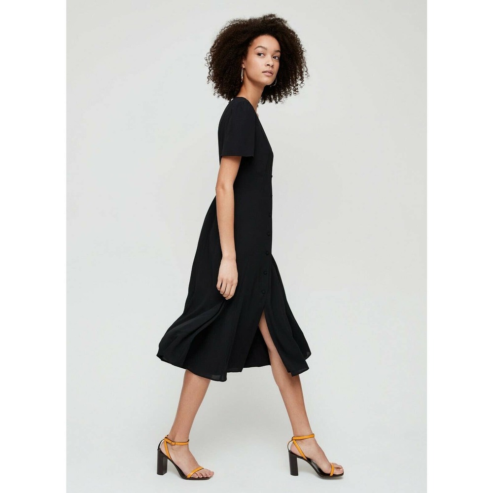 Aritzia Babaton Elin Midi Dress Button Front
